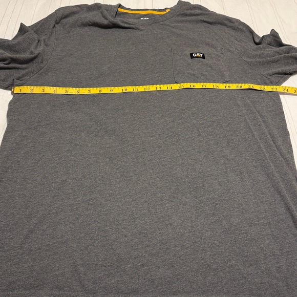 Men's CAT XL Gray Single Pocket Long Sleeve Shirt - Picture 6 of 8